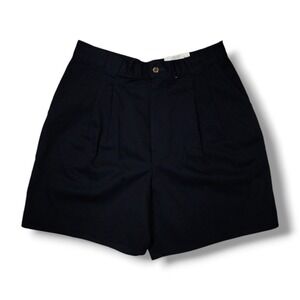 Vintage Chick Tribeca Black High Waisted Mom Shorts Women's Size 16